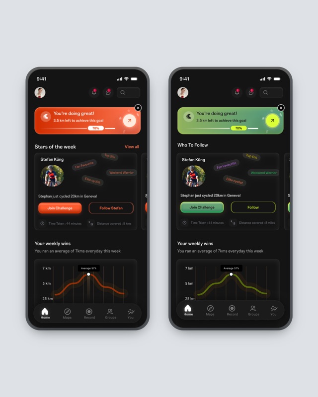 Strava concept redesign